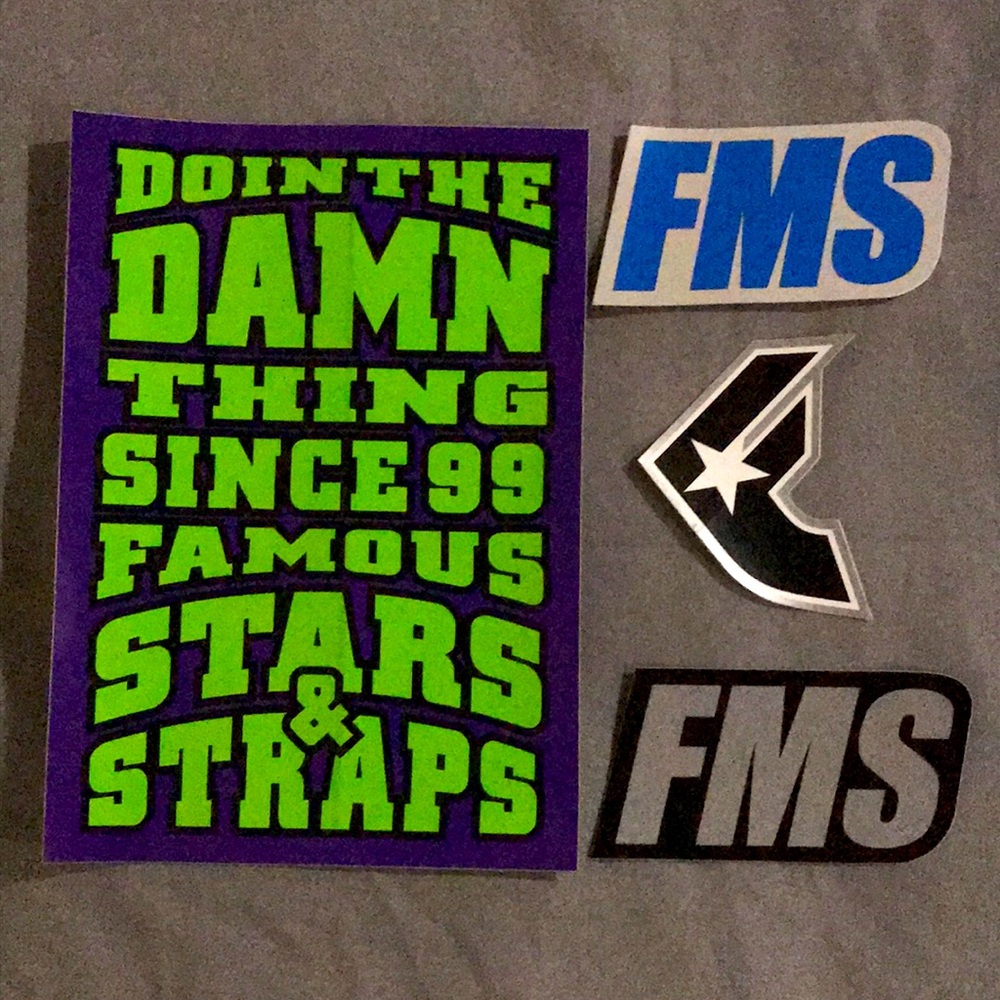 FAMOUS STARS & STRAPS 4 Stickers Assortment combo